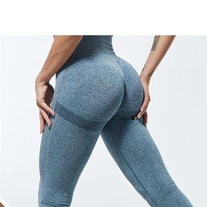 Seamless Women Push Up Leggings High Waist Size M Yellow Fitness Yoga Tik Tok